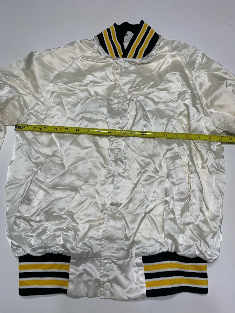 Westark USA Satin Bomber Jacket with Black & Yellow Stripe Trim - Picture 7 of 9